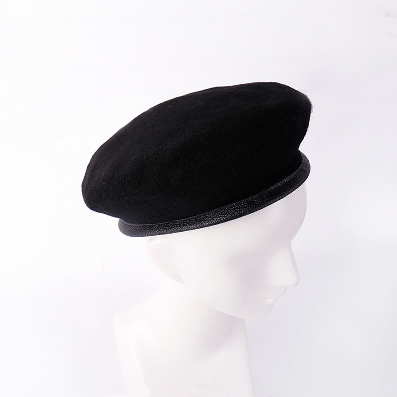 Pure Wool Beret Mushroom Painter Hat